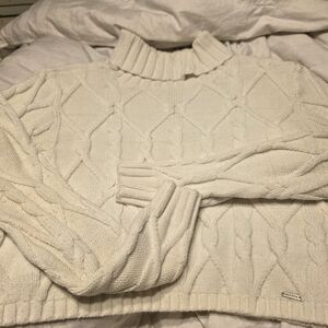 Cable Knit Cream Sweater HOLLISTER M